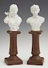 Pair of Continental Bisque Busts, early 20th c., o