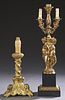 Two French Lamps, 20th c., consisting of a gilt br