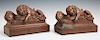 Pair of Lion of Lucerne Bronze Clad Bookends, earl