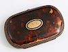 Tortoise Shell Coin Purse, 19th c., the lid with a