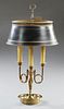 French Style Brass Three Light Bouillotte Lamp, 20