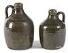 John Meaders, two stoneware jugs, 6'' h. and 7'' h.