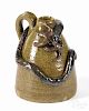 Ned Berry, stoneware snake and lizard jug, 4 1/2'' h.