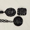 Black Resin Victorian Revival Cameo Jewelry