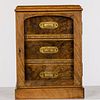 English Walnut Cigar Cabinet, 19th C
