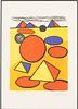 Alexander Calder, Pyramid & Spheres, Signed Litho