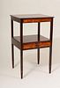 LATE FEDERAL INLAID MAHOGANY SIDE TABLE, PORTSMOUTH, NEW HAMPSHIRE