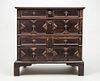 WILLIAM AND MARY STAINED OAK CHEST OF DRAWERS