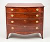 FEDERAL INLAID MAHOGANY CHEST OF DRAWERS, SHERATON STYLE