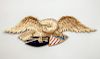 TWO AMERICAN CARVED AND PAINTED WOOD EAGLE-FORM WALL PLAQUES