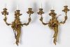 Pair of Louis XV Style Gilt Metal Wall Sconces