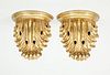 PAIR OF GEORGE III STYLE GILT-METAL ACANTHUS-FORM WALL BRACKETS