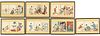7 Chikanobu Woodblock Triptych Prints, c. 1895