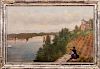 AMERICAN SCHOOL: VIEW ON THE HUDSON RIVER AT POUGHKEEPSIE