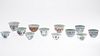 12 Chinese Porcelain Doucai Cups