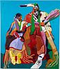 Malcolm Furlow, Two Native Americans, Acrylic