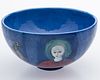 Polia Pillin (1909-1992), Glazed Ceramic Blue Bowl
