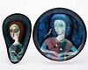 Polia Pillin (1909-1992), 2 Glazed Ceramic Trays