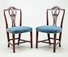 PAIR OF GEORGE III CARVED MAHOGANY BALLOON-BACK SIDE CHAIRS