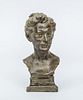 PATINATED PLASTER BUST OF A GENTLEMAN
