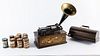 Edison Home Phonograph with 7 Cylinders