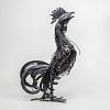 AMERICAN STAMPED-SHEET METAL ROOSTER-FORM DECORATION
