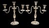 Pair of Shreve Crump and Low Sterling Silver Candelabras