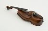 STAINED WOOD SHOE-FORM VIOLIN