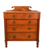 Tiger Maple and Birch Chest of Drawers
