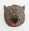 PAINTED CAST-IRON LION HEAD-FORM WALL MOUNT