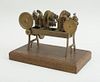 BRASS MODEL OF A HAND-CRANK DEVICE