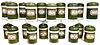 Set of 20 Apothecary Jars with Domed Lids