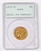 1911-D U.S. Indian Head Five Dollar Gold Coin