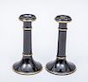 AESTHETIC MOVEMENT PAIR OF CANDLESTICKS