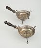 PAIR OF FEDERAL SILVER TRIPOD BRAZIERES