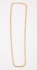 18K Yellow Gold Barrel Link Necklace, Omega Clasp