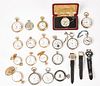 Twenty Two Pocket Watches and Wristwatches