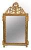 * A Louis XVI Giltwood Mirror Height 44 x width 24 inches.