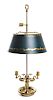 * A Chapman Empire Style Gilt Brass Bouillotte Lamp Height 30 1/4 inches.