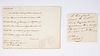 Frederick Augustus (1763-1827) 2 Letters Signed