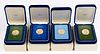 ASSORTED WORLD PROOF GOLD COINS, LOT OF FOUR