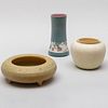Two Rookwood Pottery Vases and a Greuby Pottery Vase