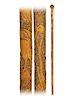 40. Japanese Meiji Export Bamboo Cane -Ca. 1880 -The cane is fashioned of a straight bamboo shoot with a shaved natural root 