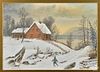 Alfred R. Nemethy (American), pastel winter landscape, signed lower left, 9 1/2'' x 13 1/2''.