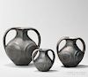 Three Sichuan Pottery Amphoras 四川地區雙耳尊一組