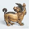 Gilt-copper Alloy Repousse Buddhist Lion 鎦金獅子