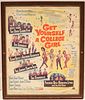 Original 1964 Lithographed Get Yourself A College Girl Movie Poster 
