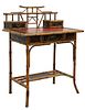 VICTORIAN AESTHETIC JAPANNED BAMBOO WRITING DESK