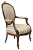VICTORIAN UPHOLSTERED PARLOR ARMCHAIR