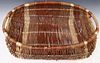 LARGE PROVINCIAL WOVEN WILLOW HANDLED BASKET
